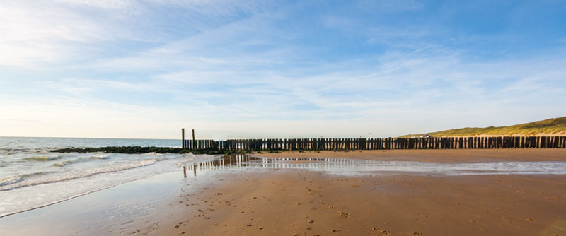 Omgeving van de camping: het strand van Westkapelle